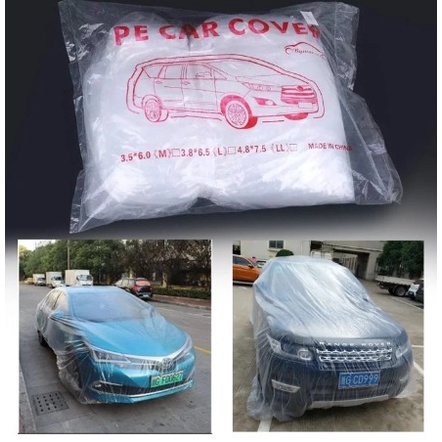PECAR Cover Plastik Sarung Penutup Mobil Transparan TahanAir Anti Debu