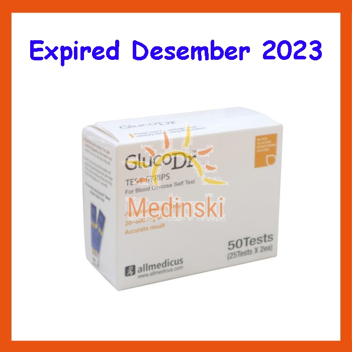 (Original) Strip GlucoDr Isi 50 Stik Kode 8 BioSensor Gluco Dr Tes Cek Gula Darah GDS AGM-2100