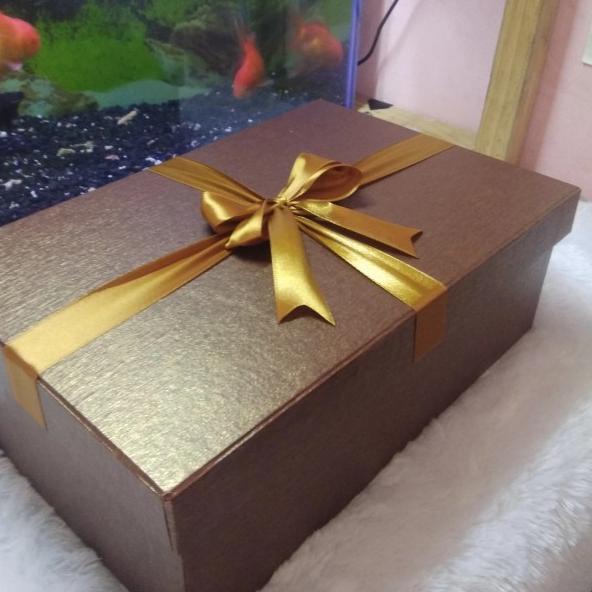 

kotak kado besar/gift box/30x19x10cm/brown diamont