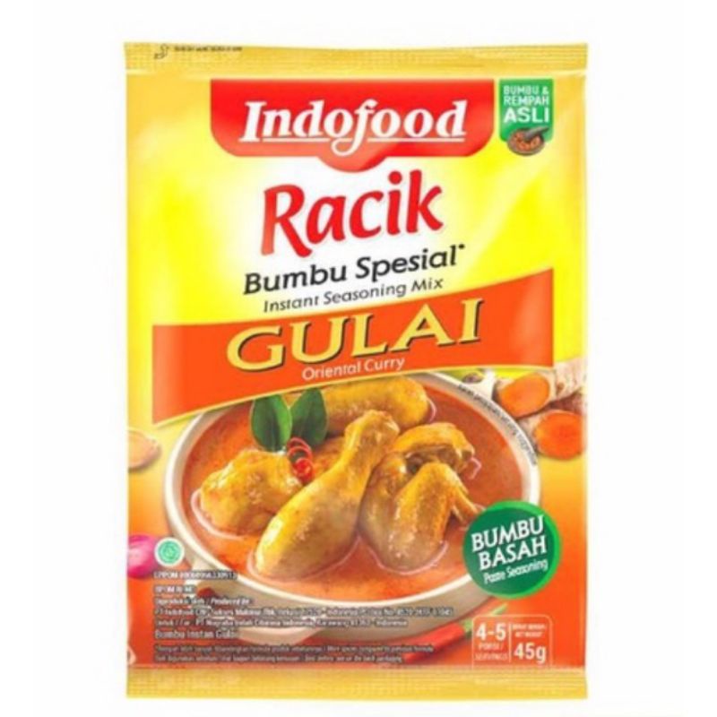 

INDOFOOD racik Bumbu GULAI 45g bumbu instant siap saji
