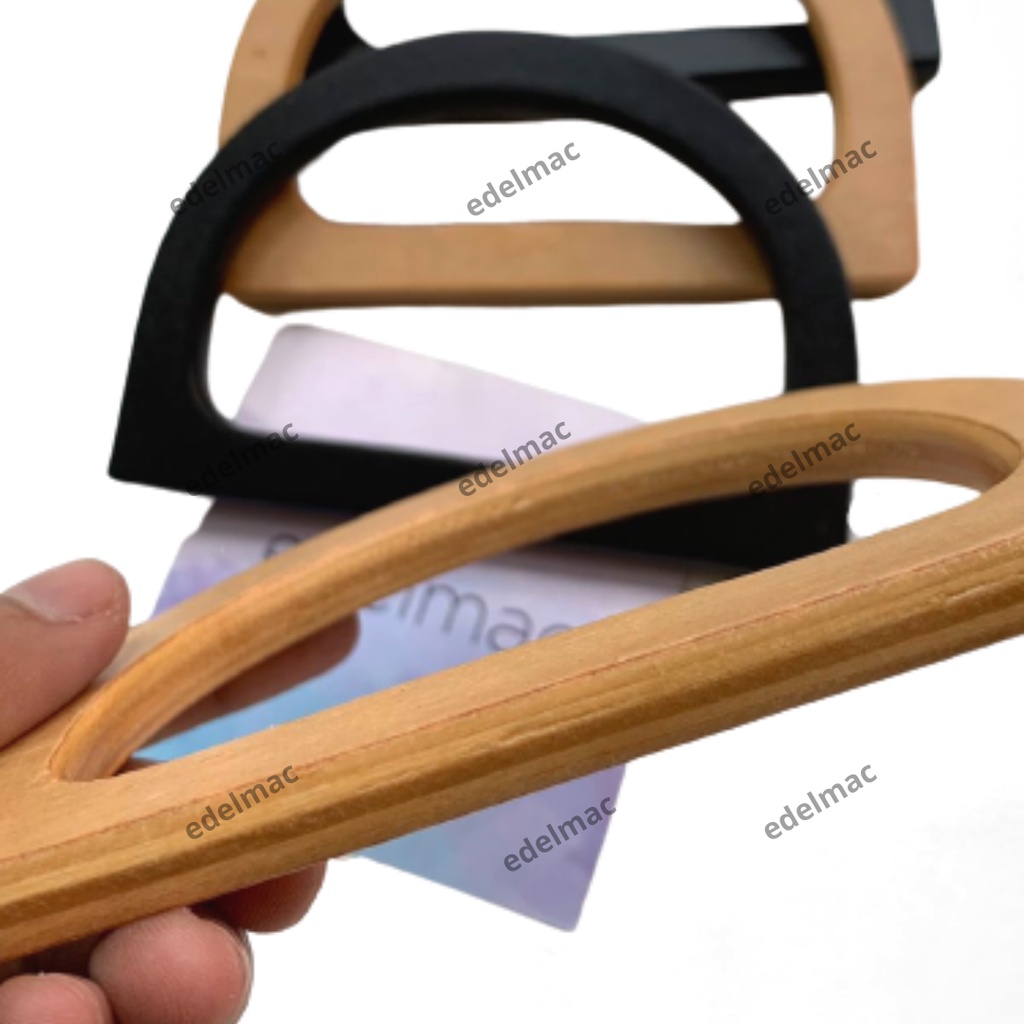 Gagang Tas D | Setengah Lingkar  Kayu  | Half Circle Wooden | Handle Bag Accessories DIY