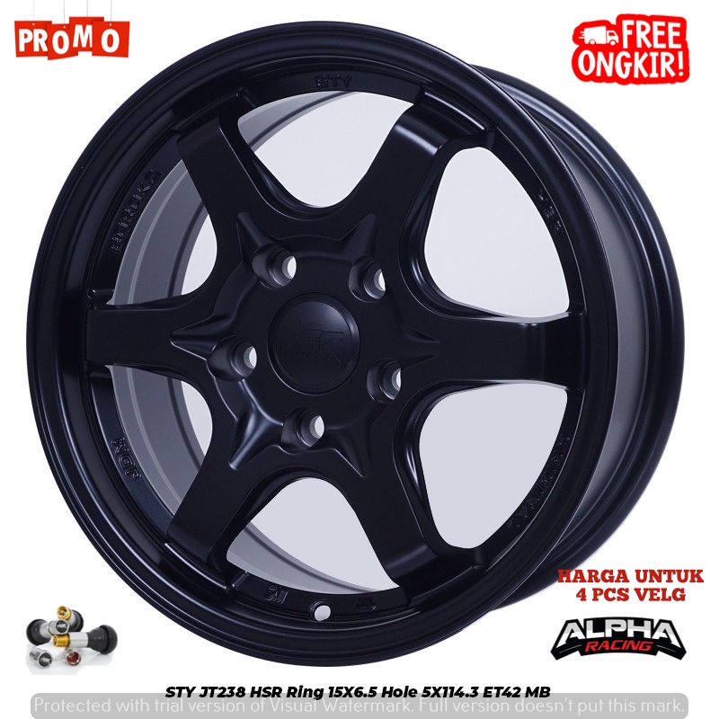New Pelek-Velg Mobil Racing Ring15 Untuk Ertiga, Innova, Grand max, Carry Dll