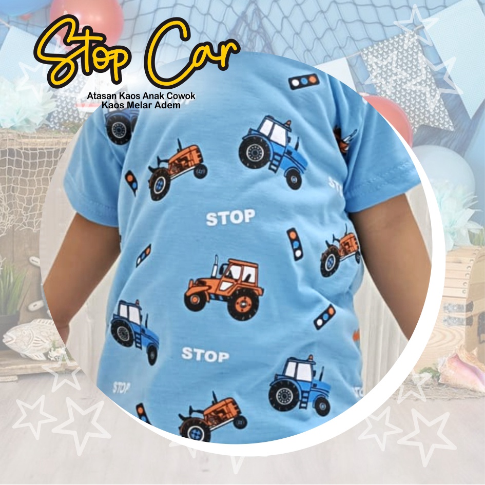 Atasan Kaos Anak Laki-Laki Stop Cars CKids