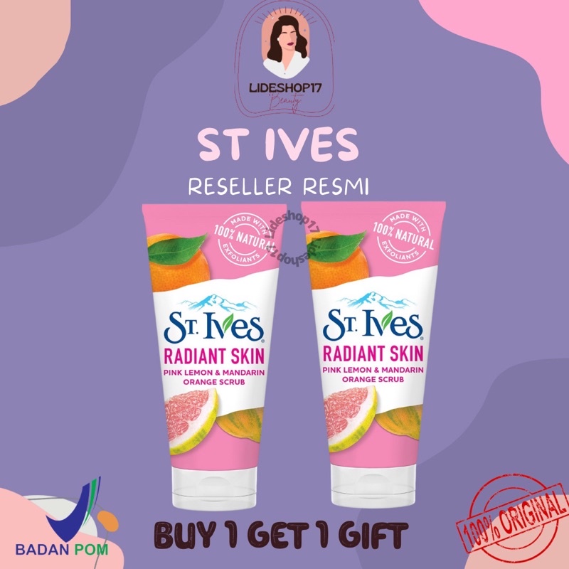 [CUCI GUDANG] St Ives Radiant Skin Pink Lemon n Mandarin orange scrub