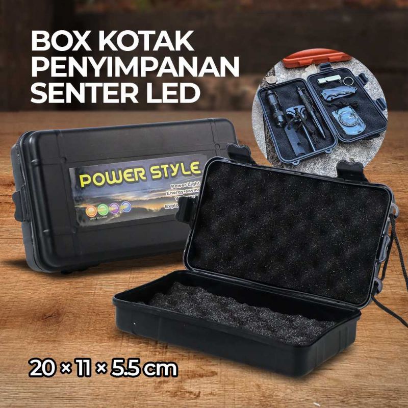 Box Kotak Penyimpanan Plastik Senter LED 20 x 11 x 5.5 cm - No.05