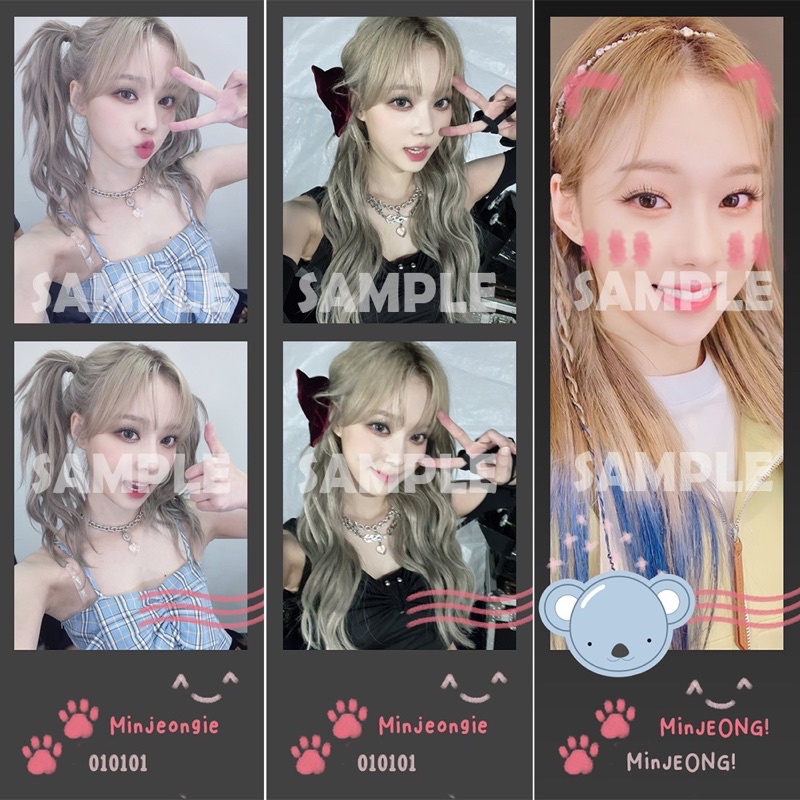 

aespa bookmark photocard pembatas buku freebies