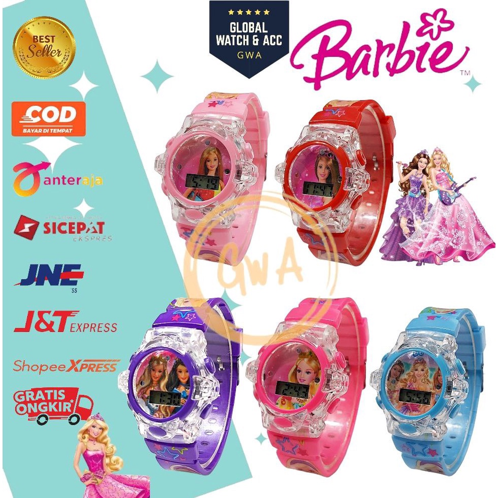 Jam Tangan Anak Musik Lampu Melody Karakter Cewek Digital Anak Karakter Musik Lampu