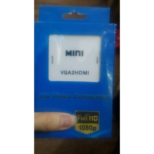 CONVERTER VGA KE HDMI KABEL LAPTOP TO TV FULL HD KONVERTER CABLE