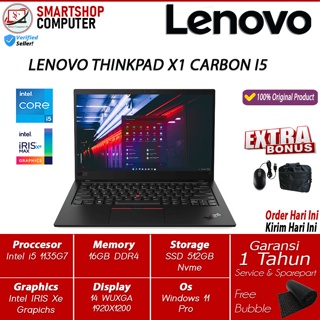 Laptop Ultrabook Lenovo Thinkpad X1 Carbon Inlte i5 1135G7 16GB 512GB SSD IRIS XE 14” WUXGA BL FP WIN11PRO BLACK