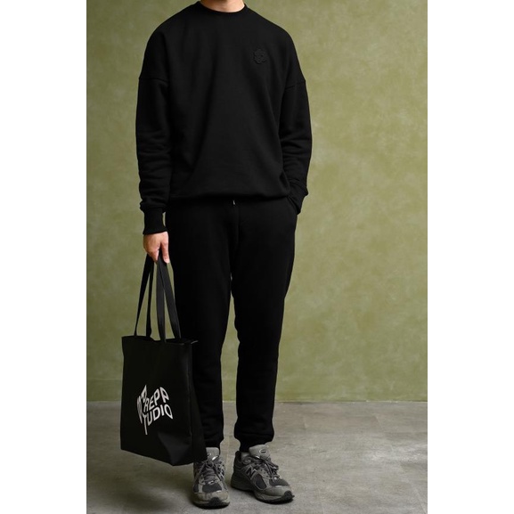 SWEATER PREPP STUDIO PREPP SIGNATURE SWEATSHIRT BLACK - S