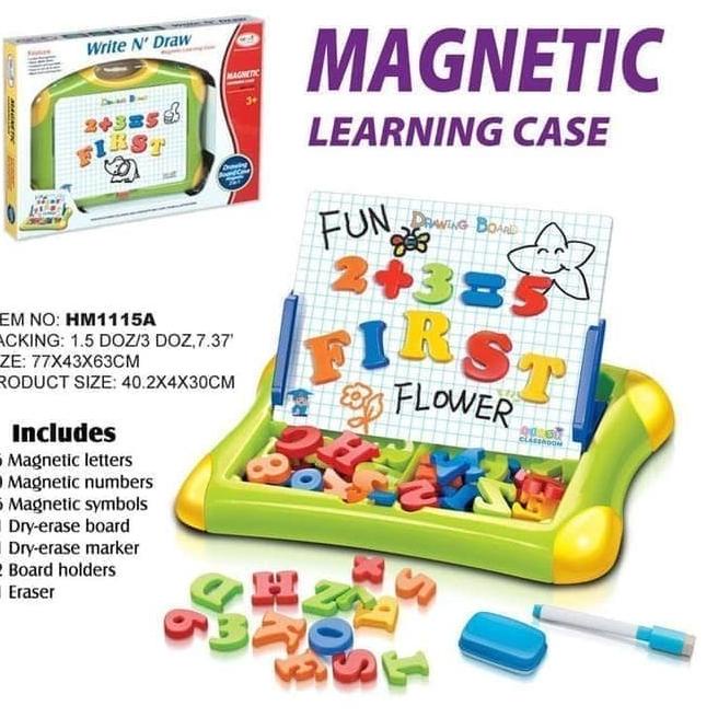 Toy-010 Mainan Edukasi Papan Tulis Gambar Huruf Angka/ Magnetic Board - Magnetic Board