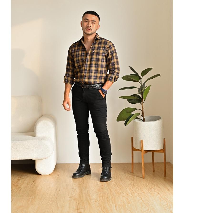 Broodis Kemeja Flannel Chandler Brown Casual