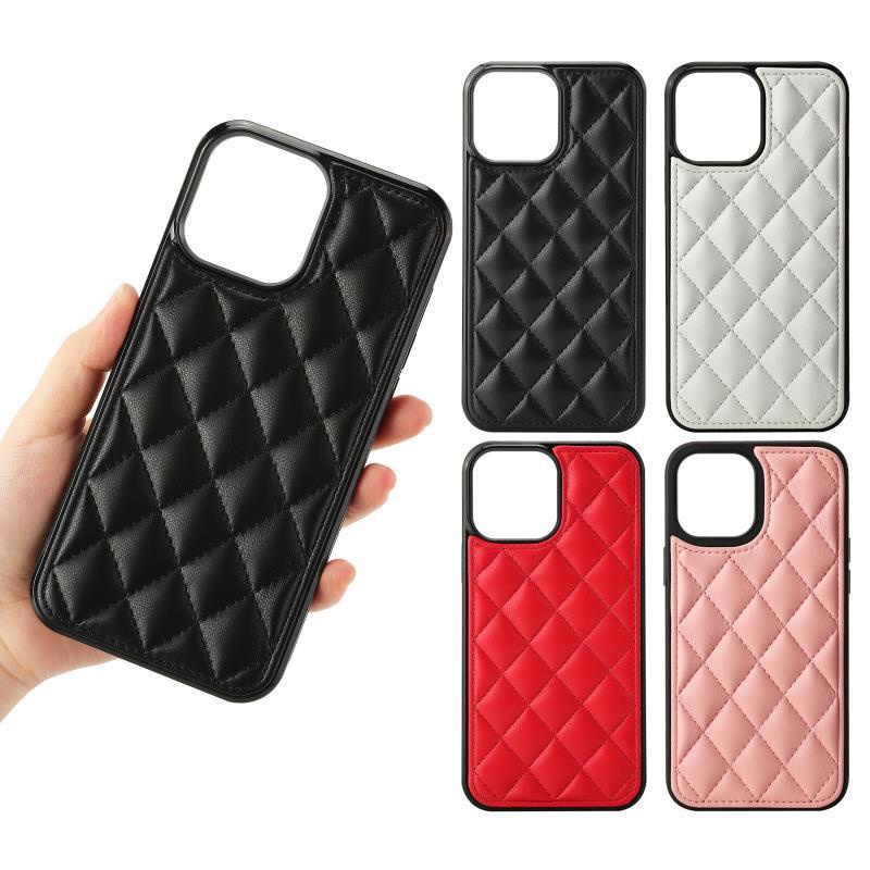 Hard Case Bahan Kulit Domba Untuk iPhone 13 12 11 Pro X XS Max XR 7 8 Plus