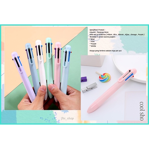

Pulpen 6 Warna Macaron 0.5mm