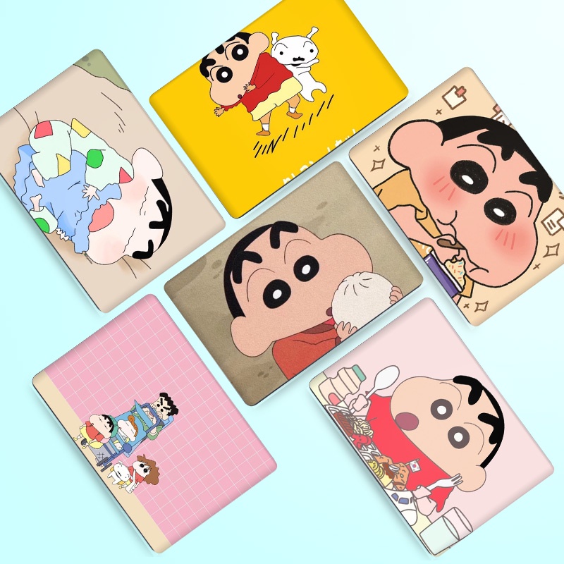 2pcs Stiker Pelindung Laptop Universal Motif Crayon Shin-chan Bahan VINYL Ukuran 12 13 14 15.6 Inch