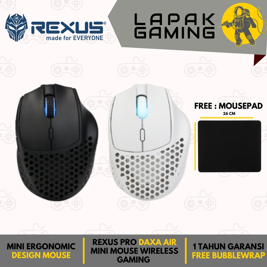 Rexus Daxa Air Mini Wireless Gaming Ergonomic Mouse