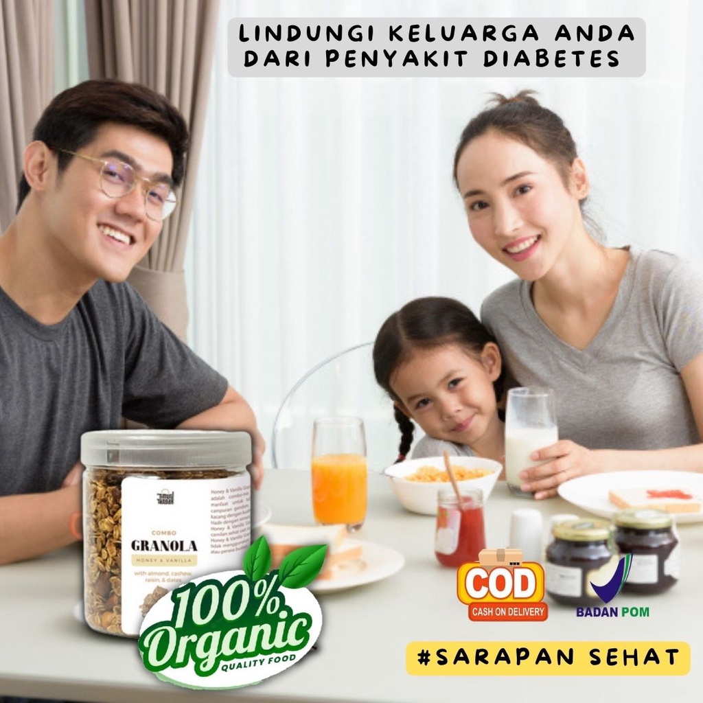 

[ RASA VANILLA ] Sereal Sarapan Makanan Sehat Granola Makanan Multivitamin Pencegah Penyakit Diabetes Militus