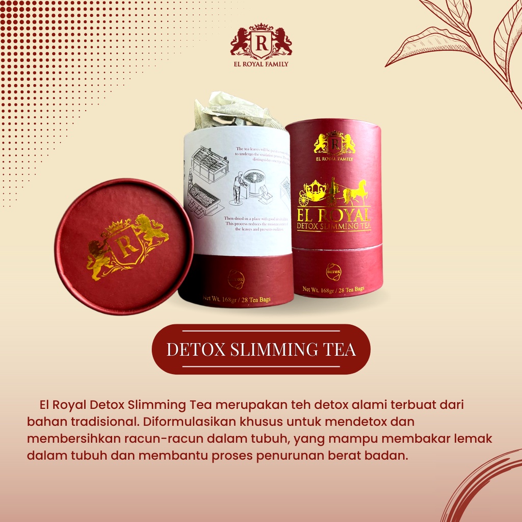 El Royal Detox Slimming Tea - Teh Detox 1 Pcs 3x lebih cepat mengecilkan perut