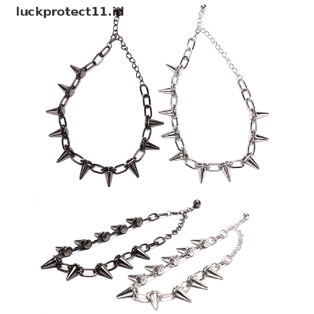 Kalung Choker Rantai Gaya Punk Rock Untuk Biker