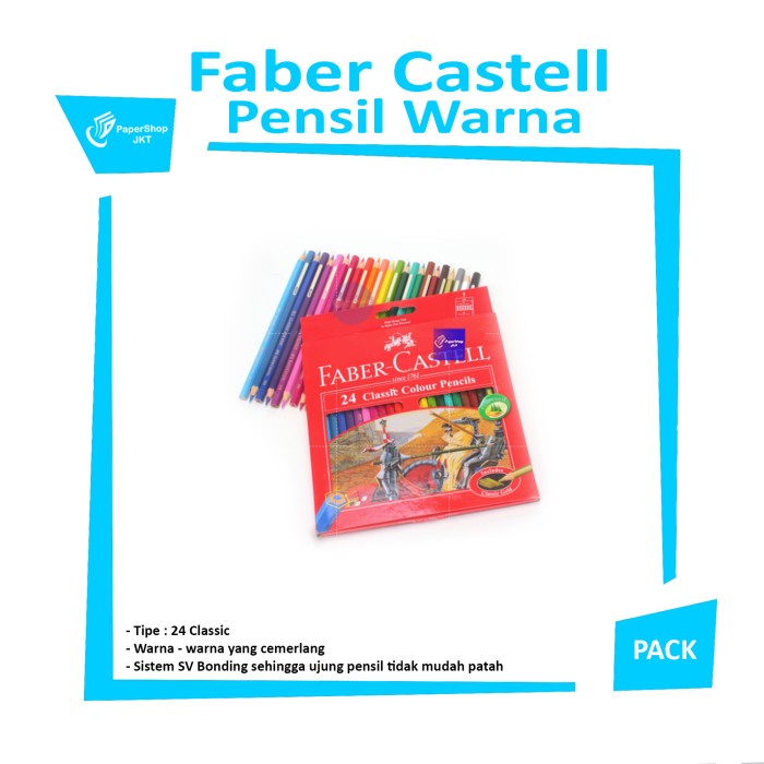 

[COD] Faber Castell Classic Colour Pencils/ Pensil Warna 24