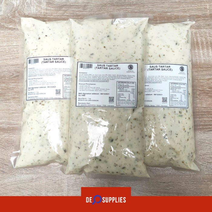 

KEWPIE TARTAR SAUCE 1KG - SAUS TARTAR HALAL SAOS TAR TAR