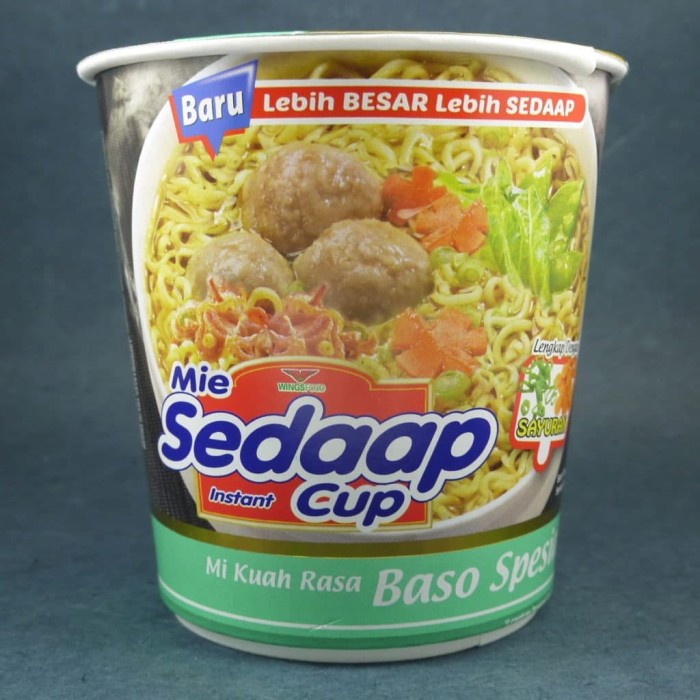 

SEDAAP Mie Instant Kuah Baso Spesial Cup 72gr