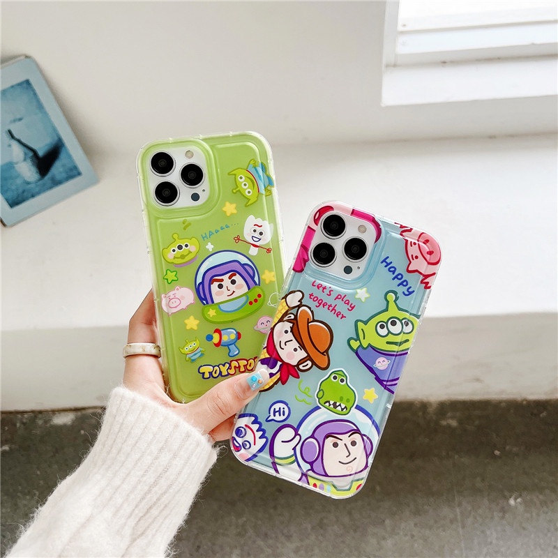 Soft Case TPU Transparan Desain Buzz Lightyear Toy Story Untuk IPhone 14 13 12 11 Pro Max