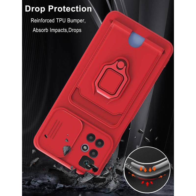 Case Pelindung Lensa Kamera Dengan Tas Kartu Untuk Vivo Y20s Y20T Y12s Y12a Y51 Y51a Y72 Y52s Y31s