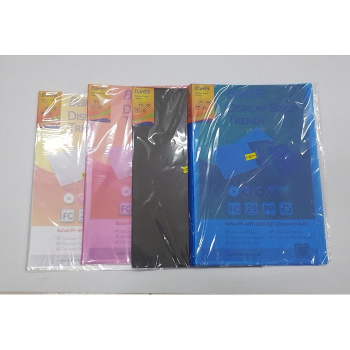 

BANTEX TRENDY DISPLAY BOOK 3393 FC 20 PP / BANTEX CLEAR HOLDER 3393 / BANTEX 3393