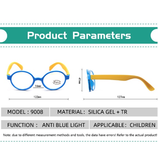 Kacamata Anti Radiasi Anak Bulat Fashion Wanita Murah - Eyeglasses Frame Plastic Import