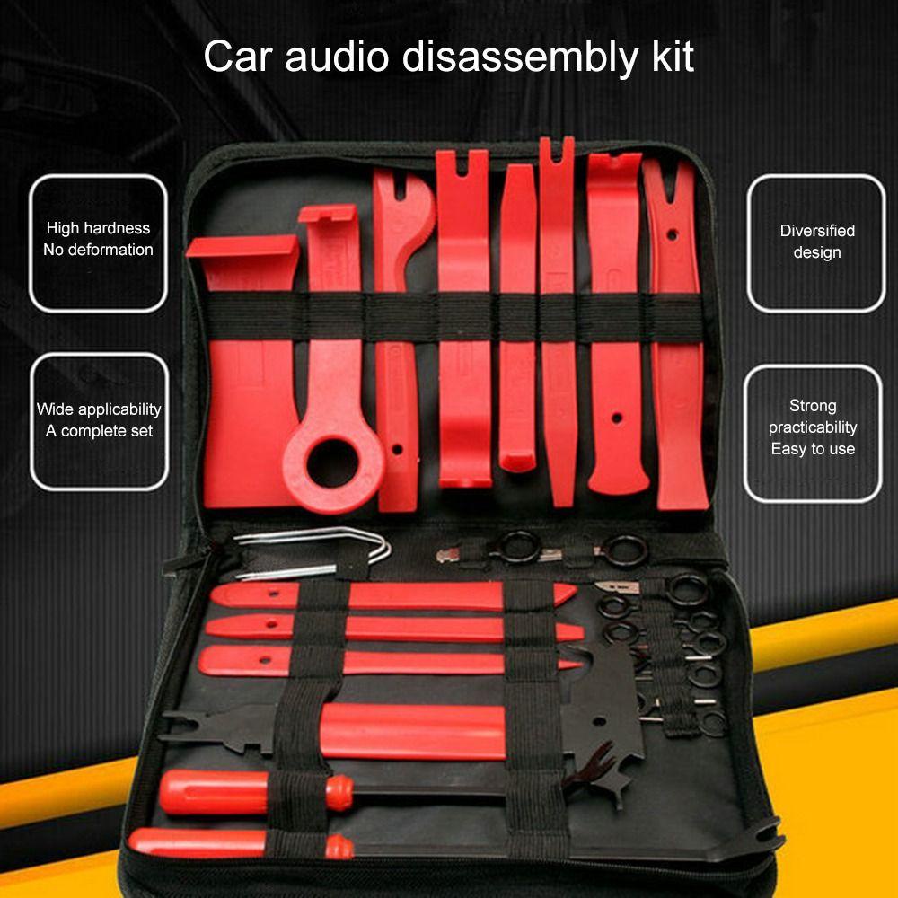 Top 31pcs Pemasang Alat Pelepas Panel Mobil Bermanfaat Hand Tool Sets Trim Panel Clip 31buah Open Pry Speaker Bongkar Pasang