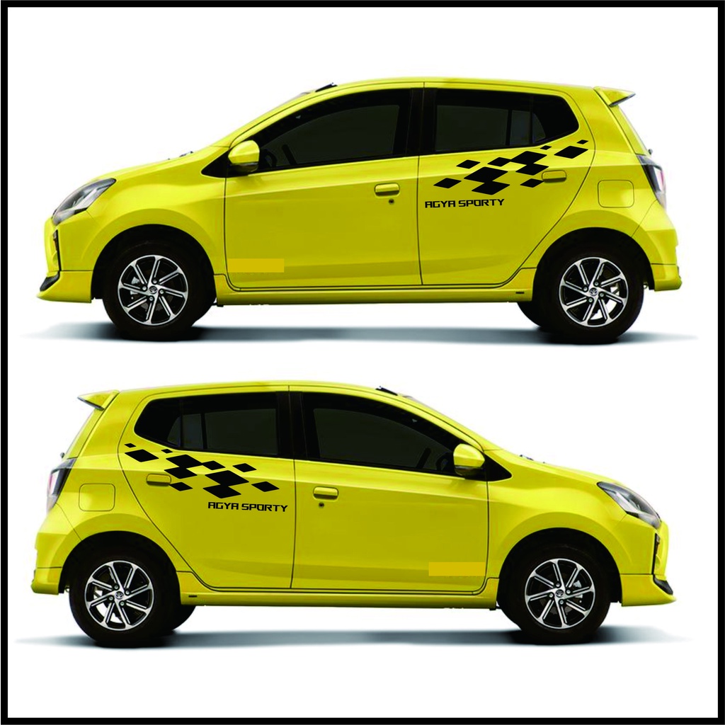 Stiker Agya Trd Sport Lis Variasi Sticker Mobil Ayla Putih Minimalis