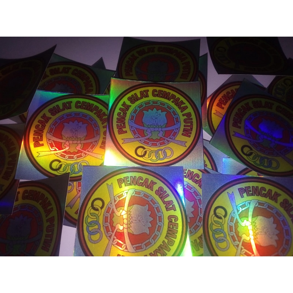 

stiker cempaka putih hologram