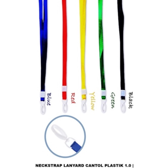 

TALI LANYARD DENGAN CANTOLAN PLASTIK / TALI LEHER ID CARD / TALI UNTUK CARD CASE KARTU