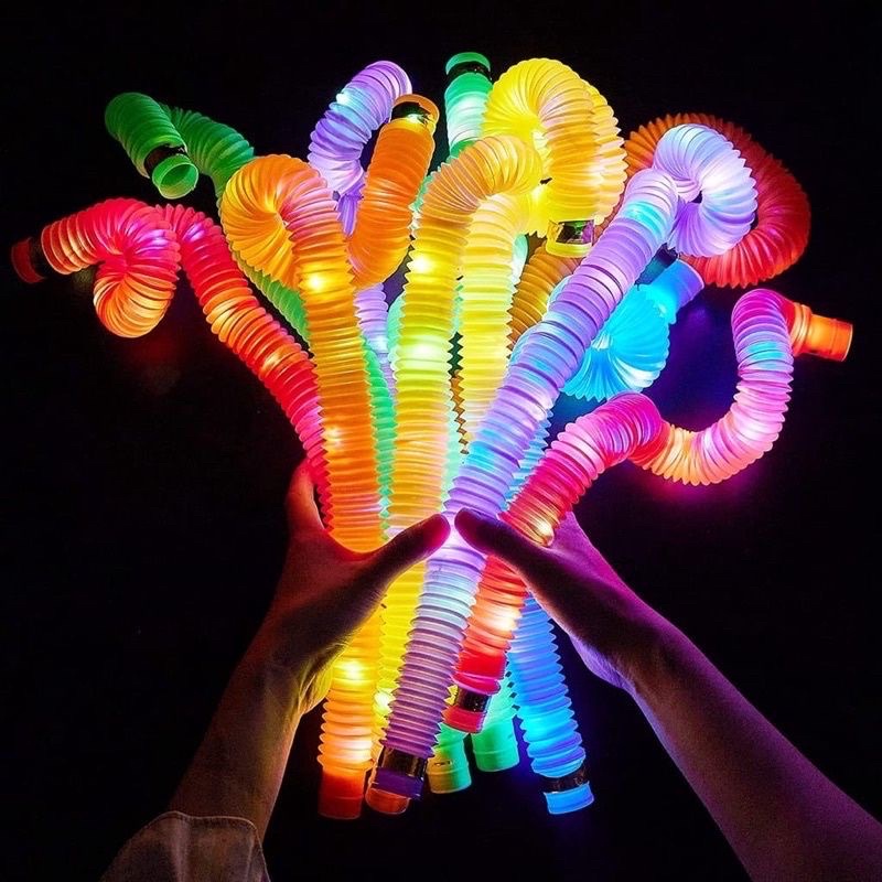 Mainan LIGHT Up Pop Pipes POP Tubes Mainan Sensorik Kreatifitas Lampu Anak Lampu Konser Nonton Tahun Baru Newyear Lamp