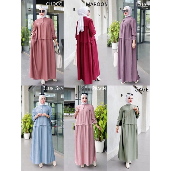 AGAVIA SYARI READY 29 FEB BY SANITA / CHAVA DRESS BY ARSY (PO 15 NOVEMBER)