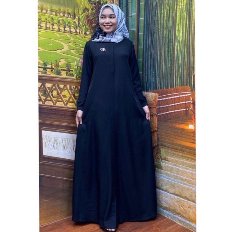 gamis hitam simple