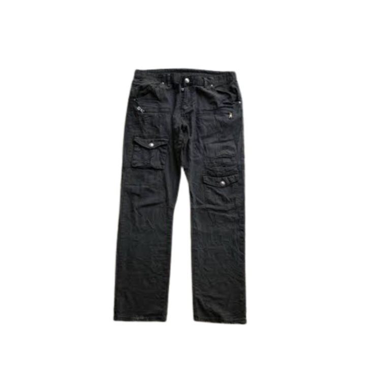 LONGPANTS CARGO BALMAIN PARIS BLACK