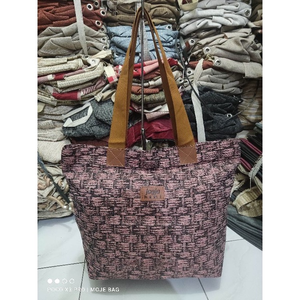 tote bag / tas laptop / tas map goni sintetis motif termurah by moje jogja