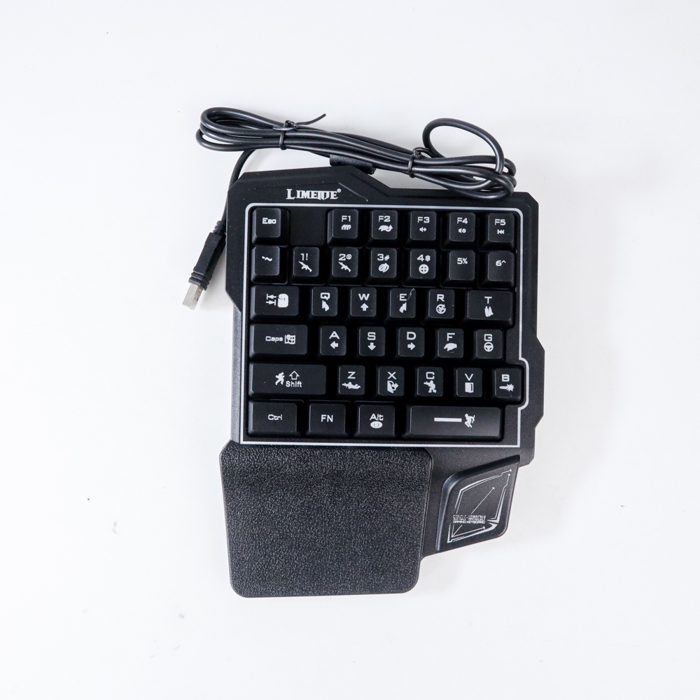 Single Hand One Hand Gaming Keyboard LIMEIDE GK108 RGB 35 Keys