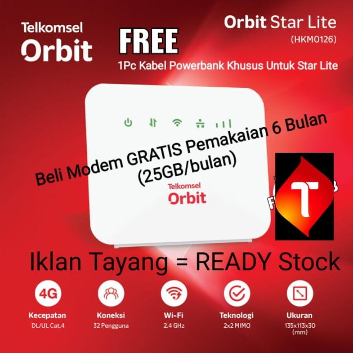 Telkomsel Orbit Star Lite (HKM0126) Router/ Modem/ Wifi 4G High Speed