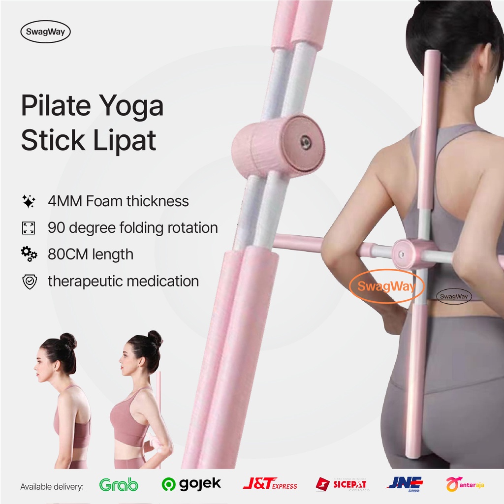 Tongkat alat bantu olahraga Bahu stick yoga punggung bungkuk anak yoga