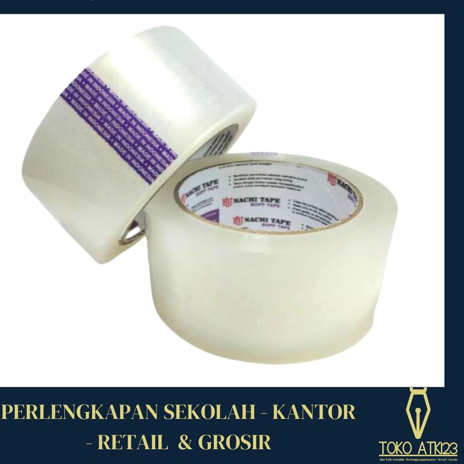

㊞ OPP Tape / Isolasi Plakban / Lakban Bening Nachi 48mm x 100 yards ORI ㅸ