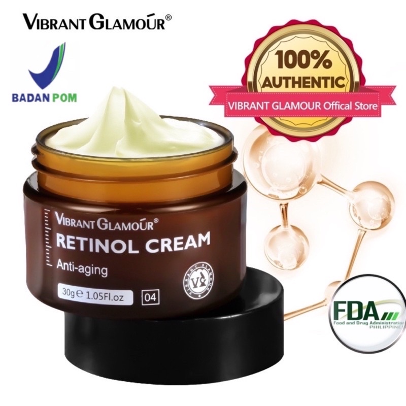 (BPOM) Vibrant Glamour Retinol Cream Anti Aging 30g (Night cream)