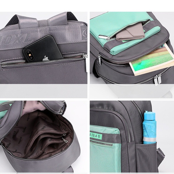 TAS RANSEL WANITA CHIBAO GREY TOSCA ANTI AIR TA685G3 IMPORT KOREA BACKPACK CEWEK LABORDA PUNGGUNG GENDONG BRANDED SEKOLAH KULIAH KERJA BATAM PREMIUM REMAJA KEKINIAN LUCU SIMPLE