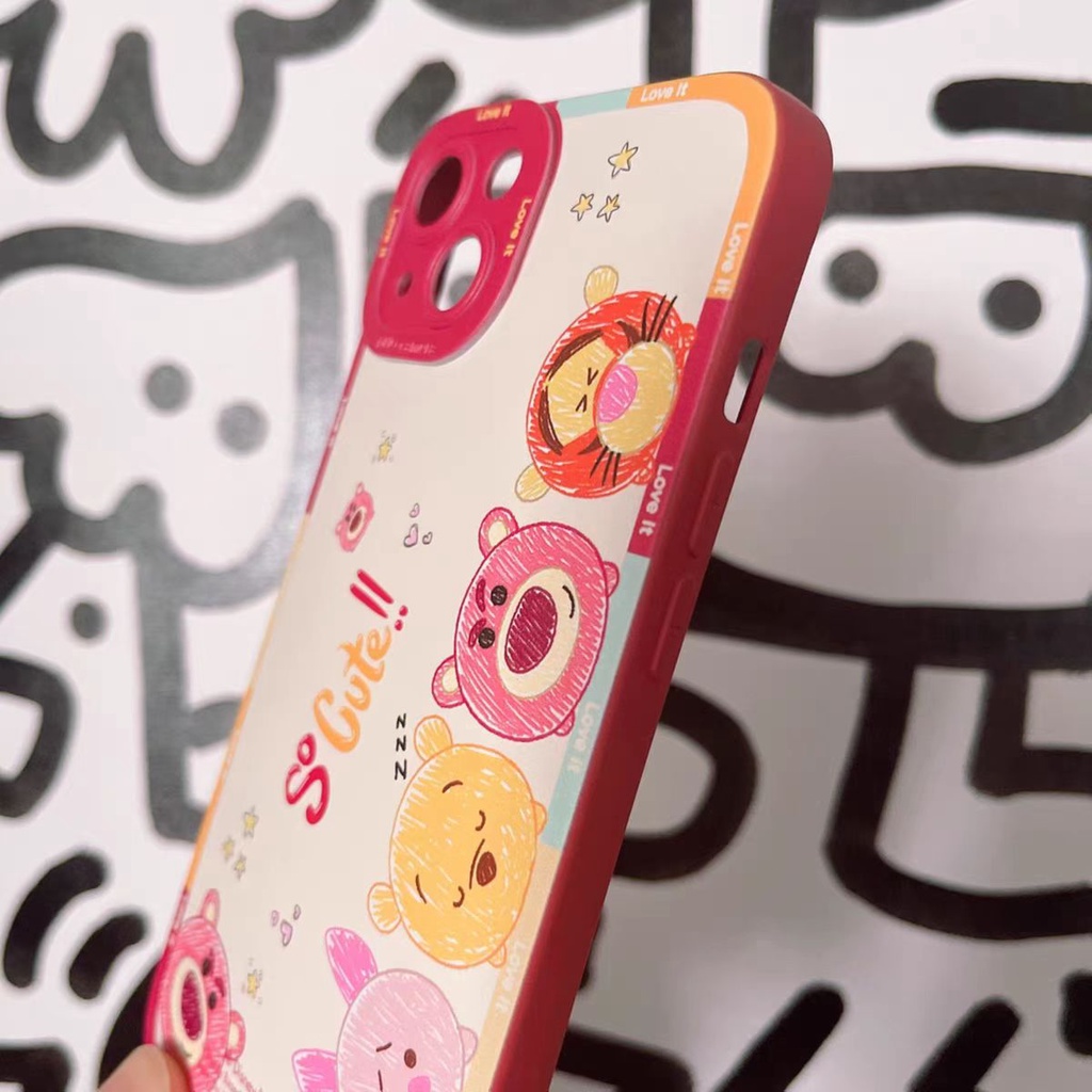 Ins Soft Case TPU Motif Disney Untuk iPhone 14 14pro 14Plus 14prm 13pro 13pro 13prm 11 7Plus 8Plus Xr XS 12pro Max