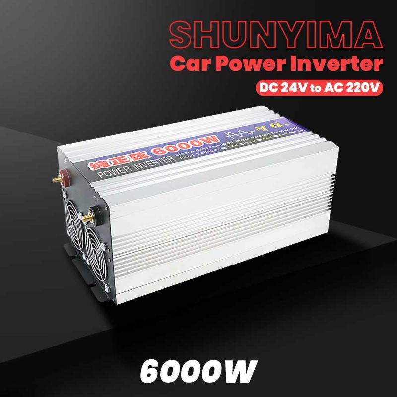 SHUNYIMA Pure Sine Wave Car Power Inverter DC 24V to AC 220V 6000W - ZX-6000W
