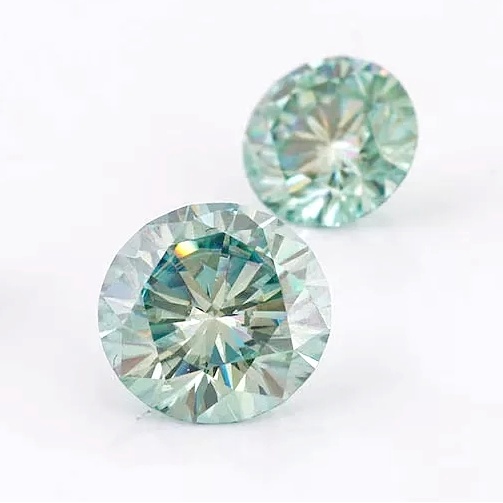 Batu Permata Tabur Berlian Moissanite Aqua Blue VVS1 D Include GRA Report