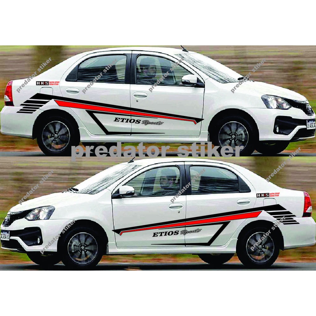 Stiker mobil sedan etios 2 warna Cutting Stiker tribal keren terbaru universal semua mobil stiker li