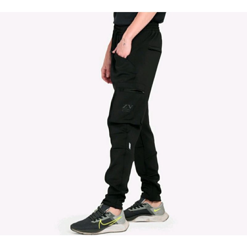 Celana Joggerpant Pria OVERSIZE M-5XXL Extra JUMBO Celana Sport Gym Big Size Besar Celana Olahraga Premium Hitam